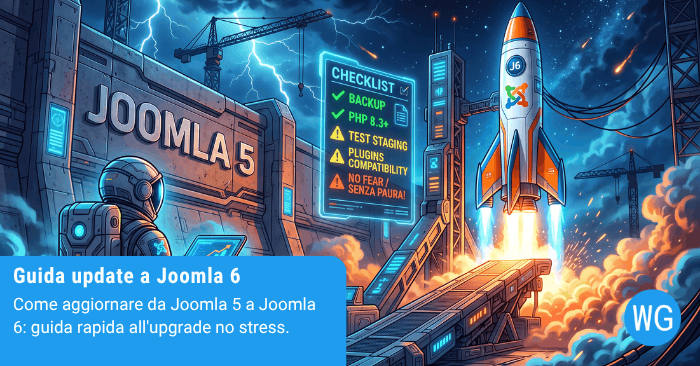Come aggiornare da Joomla 5 a Joomla 6: guida rapida all'upgrade