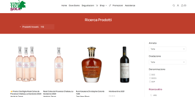 Layout vetrina virtuale per siti e-commerce