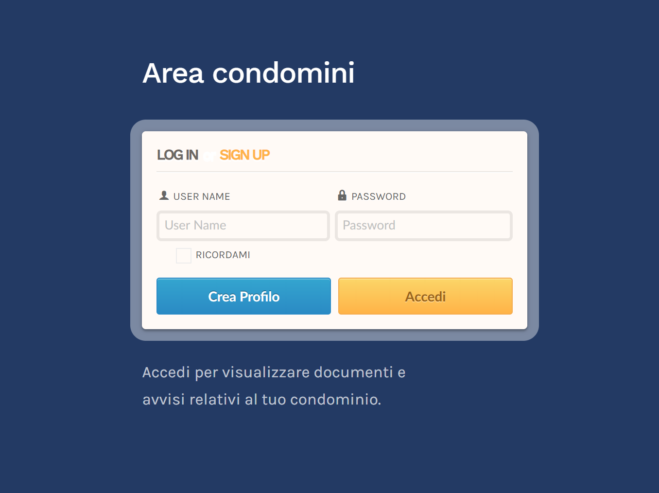 Demo Sito Web per Condomini Genova